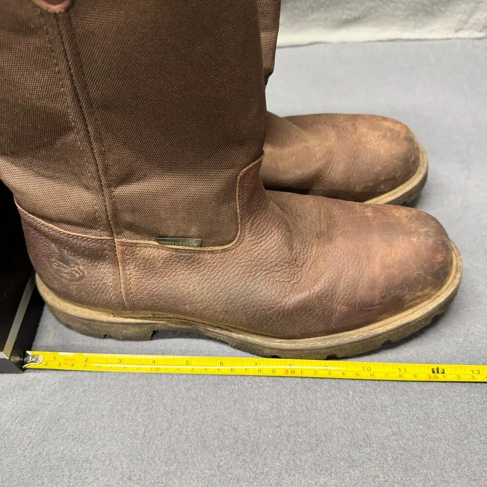 Georgia Boots Wellington Mens 10 M Waterproof‎ Steel Toe Leather Utility Brown